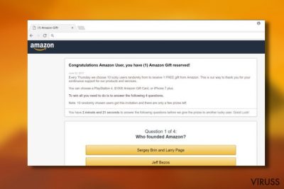 "Congratulations Amazon User" vīruss