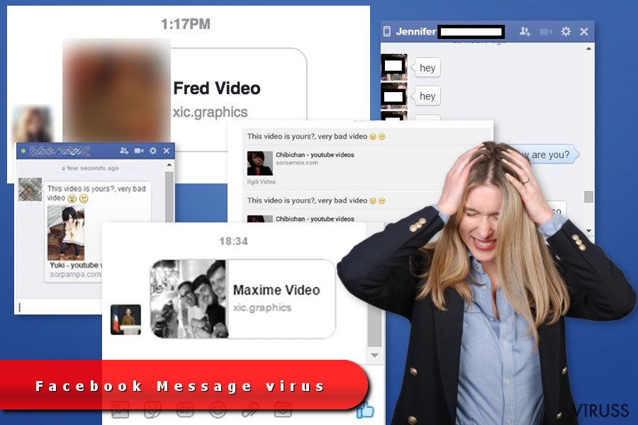 Facebook Messenger vīrusa piemēri